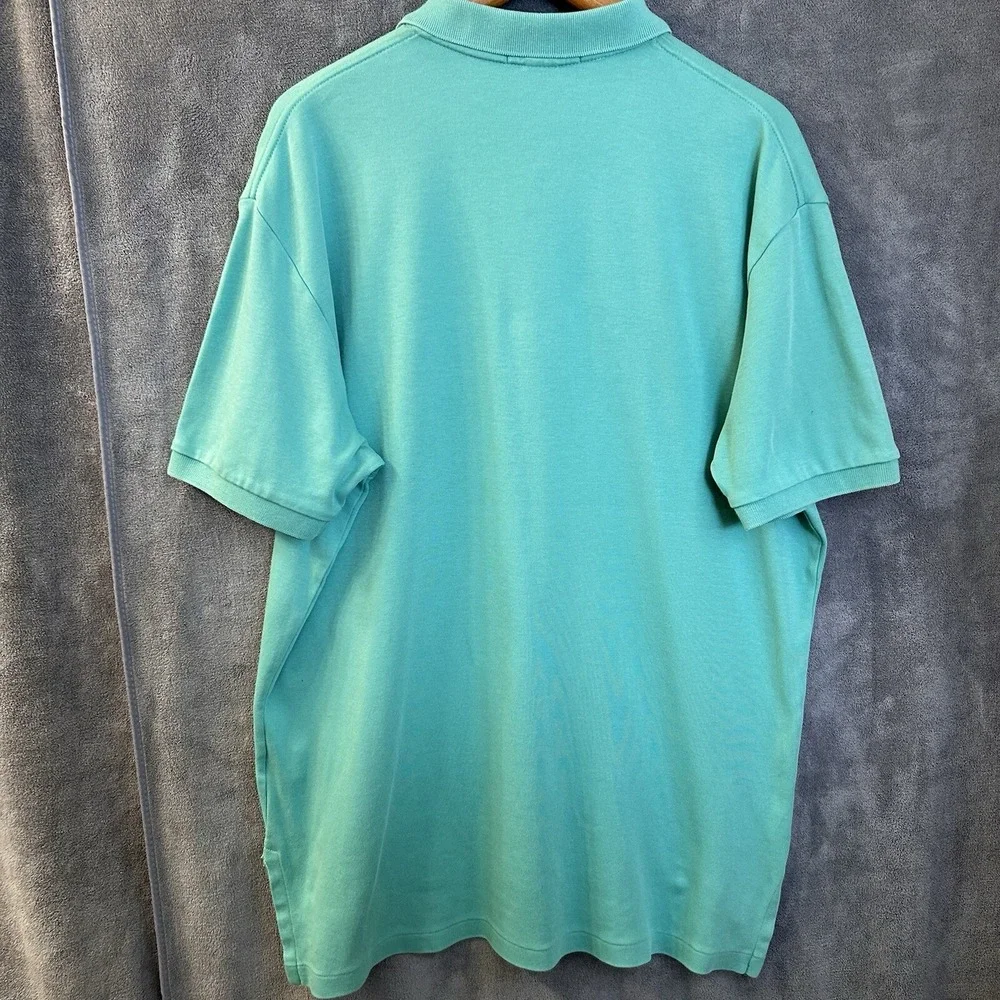 Polo Ralph Lauren Mens Large Teal Short Sleeve Purple Pony Shirt